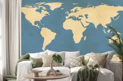 Naklejka: Artystyczna wizja mapy świata