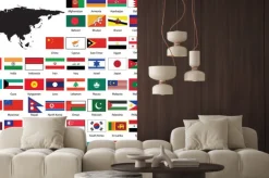 Naklejka: Asian flags