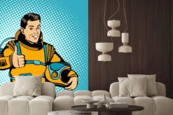 Naklejka: Astronauta koncepcja, styl comics