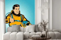 Naklejka: Astronauta koncepcja, styl comics