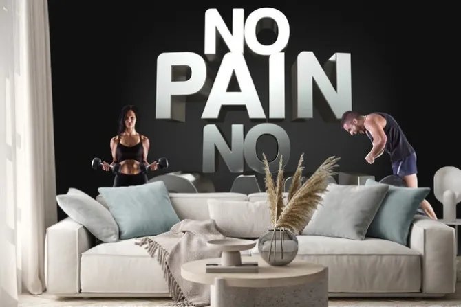 Naklejka: Athletic młodych ludzi do podnoszenia oponę na czarnym tle motywacyjne