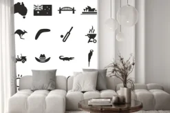 Naklejka: Australia ikony