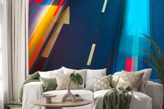 Naklejka: Autostrada z partii samochodów