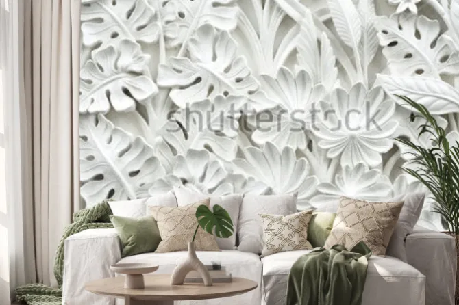 Naklejka: Balijski styl rzeźbiony kamień