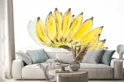 Naklejka: Banana water color painted