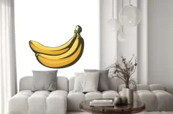 Naklejka: Bananas retro illustration isolate on white background.