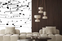 Naklejka: Baran gwiezdna mapa zodiaku. znak zodiaku baran na mapie gwiazdkowy