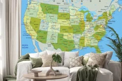 Naklejka: Bardzo szczegółowe edycji mapa polityczna z oddzielnych warstwach.