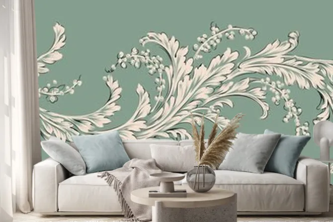 Naklejka: Baroque design, luxury european design,the wallpaper design