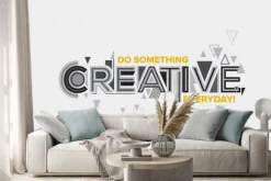 Naklejka: Bądź kreatywny napis po angielsku