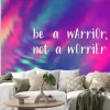 Naklejka: Be a warrior not a worrier poster. vector motivation quote.