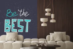 Naklejka: Be the best hand drawn lettering . creative handwritten vector