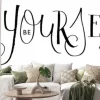 Naklejka: Be yourself ruling pen calligraphy banner