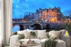 Naklejka: Beautiful long exposure hdr image of the brouwersgracht in amsterdam,