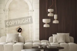 Naklejka: Beautiful sexy woman posing in a castle interior