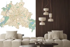 Naklejka: Berlin map. detailed poster city map berlin. germany