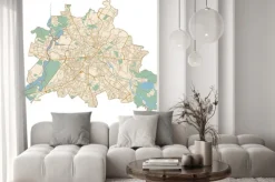 Naklejka: Berlin map. detailed poster city map berlin. germany