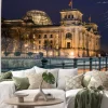 Naklejka: Berlin reichstag w nocy