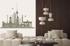 Naklejka: Berlin silhouette logo umriss schattenriss fernseturm funkturm