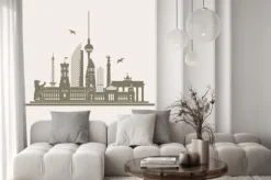 Naklejka: Berlin silhouette logo umriss schattenriss fernseturm funkturm