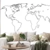 Naklejka: Best doodle world map for your design. hand drawn freehand editable