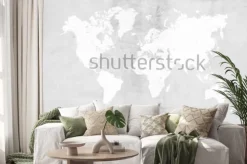 Naklejka: Betonowego tynku cementowego froterowania loft styl ścienna lub