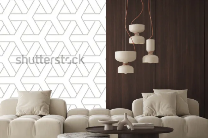 Naklejka: Bezproblemowa geometryczny wzór. prosty druk geometryczny z potrójnymi