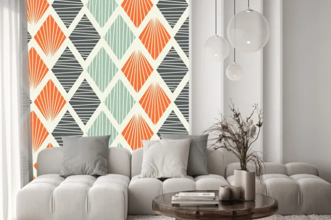 Naklejka: Bezproblemowa geometryczny wzór z rombami