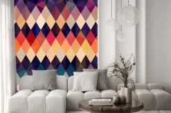 Naklejka: Bezszwowe tło retro diamond