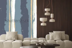 Naklejka: Bezszwowe tło z paskami malowane linie. tekstura z pionowymi