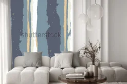 Naklejka: Bezszwowe tło z paskami malowane linie. tekstura z pionowymi