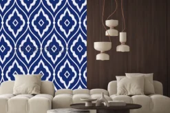 Naklejka: Bezszwowej porcelany indygo błękitnego i białego rocznika perski