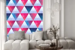 Naklejka: Bezszwowych tekstur z trójkątów, mozaika niekończącej wzór. że