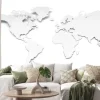 Naklejka: Biała mapa świata z papieru