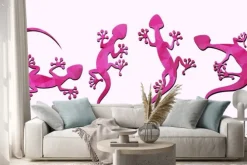 Naklejka: Białe jaszczurka zestaw obrazów wektorowych