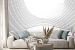 Naklejka: Białe pomieszczenie z efektem 3d