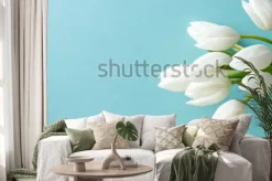 Naklejka: Biały tulipan