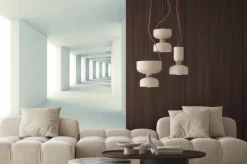 Naklejka: Biały tunel z kolumnami 3d