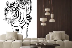 Naklejka: Biały tygrys