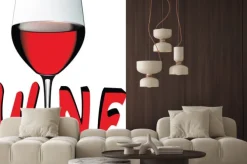 Naklejka: Bicchiere di vino rosso