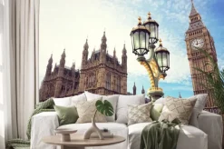 Naklejka: Big ben i domy parlamentu w londynie