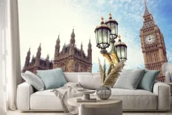 Naklejka: Big ben i domy parlamentu w londynie