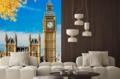 Naklejka: Big ben i house of parliament, londyn, wielka brytania.