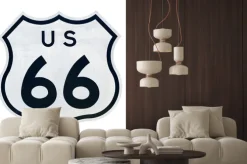 Naklejka: Big route 66 znak na ogrodzeniu arizona domu