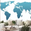 Naklejka: Blue world map