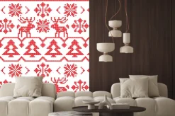 Naklejka: Boże narodzenie i zima dzianiny szwu wzór