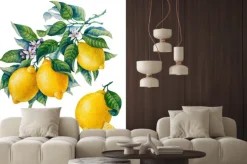 Naklejka: Botanical lemon. watercolor. citrus fruit