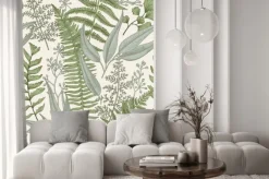 Naklejka: Botaniczny rysunek w leśne rośliny