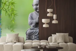 Naklejka: Bouddha enfant et bambou aquatique, skład zen