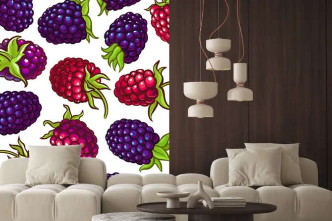 Naklejka: Boysenberry vector pattern